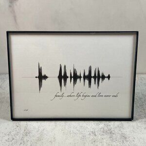 Family...Where Life Begins And Love Never Ends Soundwave Wall Art - Premade